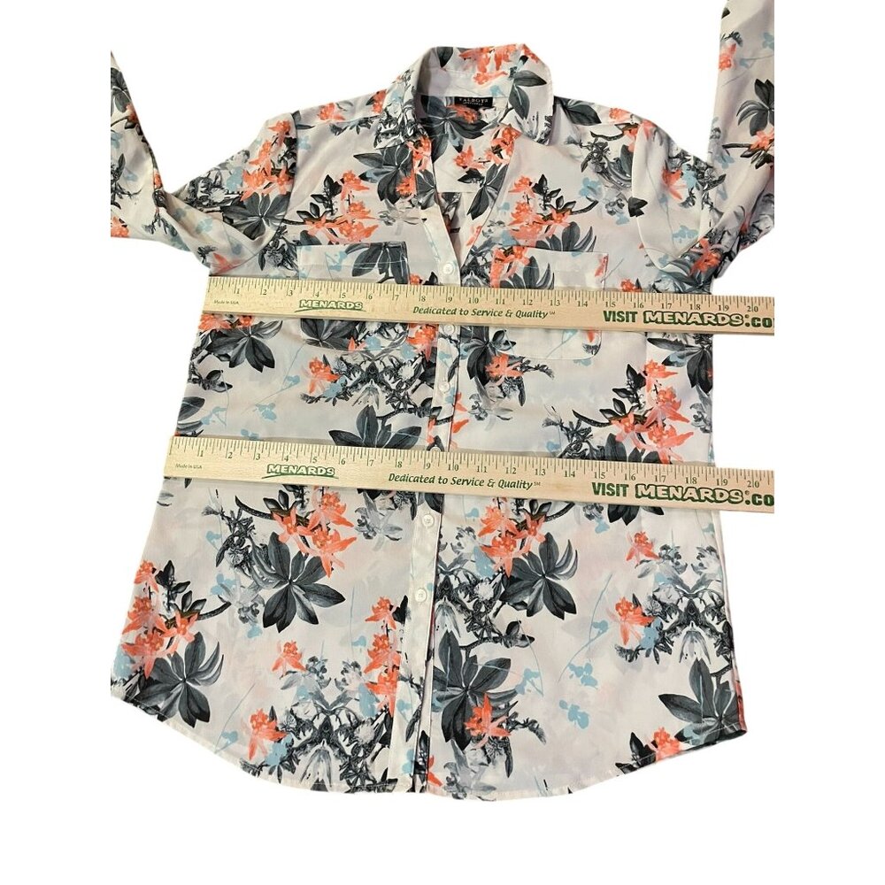 Talbots Nantucket Blouse Womens SP Petites Used Floral - Picture 9 of 16
